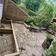 Stone Patio + Bamboo Fence - Photo #7